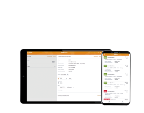 SPARTACUS Energiecontrolling auf Tablet und Smartphone - Z&auml;hlerstandserfassung und Z&auml;hler&uuml;bersicht mit Anzeige &uuml;berf&auml;lliger Z&auml;hlerablesungen