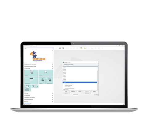 SPARTACUS Facility Management: Administration der Budgetstruktur &ndash; Jahresbezogene Budgetplanung und Verwaltung von Budgetkategorien