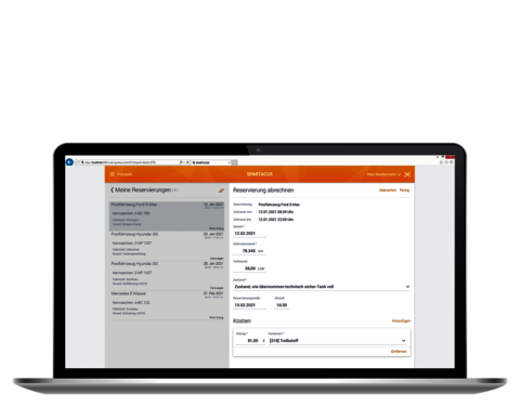 SPARTACUS Fuhrparkmanagement - Abrechnung der Fuhrpark-Reservierungen