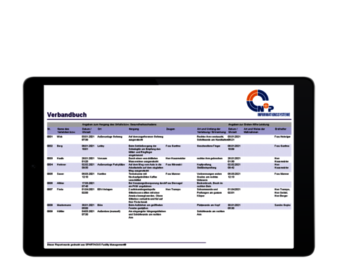 SPARTACUS Sicherheit und Arbeitsschutz - Report: Verbandbuch