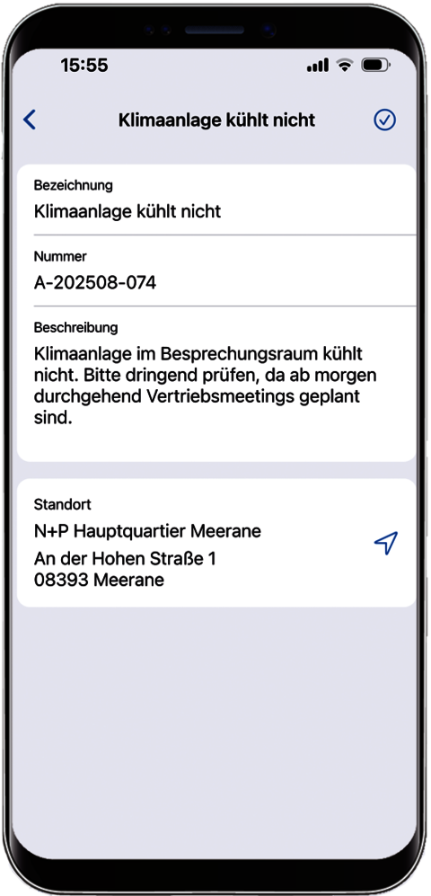 SPARTACUS Field Auftrag - Details eines Auftrags